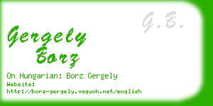 gergely borz business card